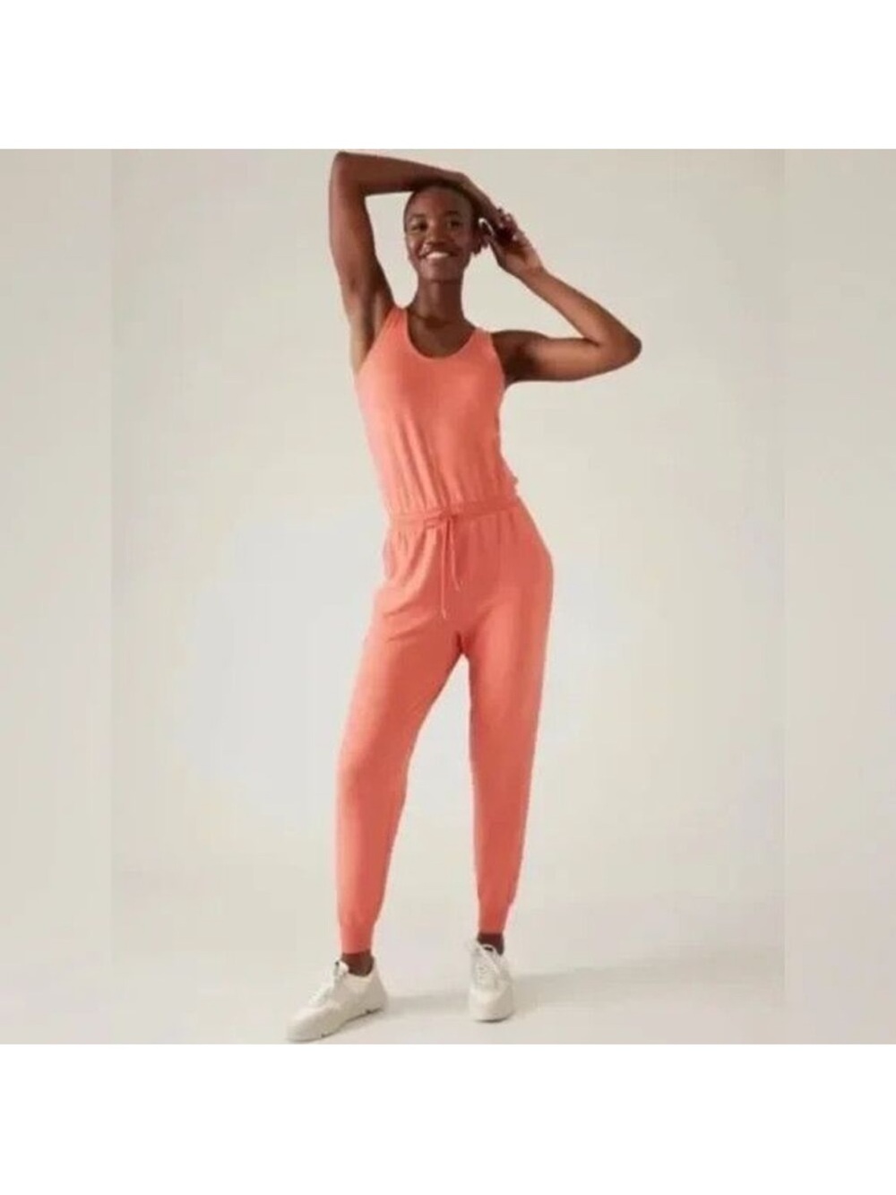 Athleta Balance Jumpsuit Orange Women’s Size L